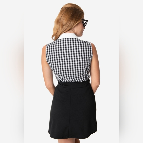 Unique Vintage, Smak Parlour Red & White Gingham Go-Getter Blouse - Picture 11 of 11